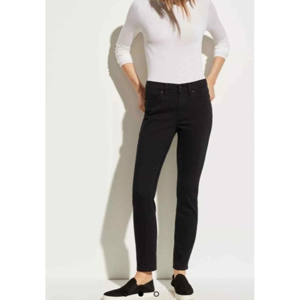 Vince Womens Skinny‎ Jeans Black Dark Wash Denim Size 24 V067301211